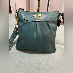 Coach Dark Teal 41980 Leather Crossbody Bag